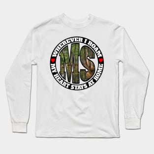 Heart Stays Home - Mississippi Long Sleeve T-Shirt